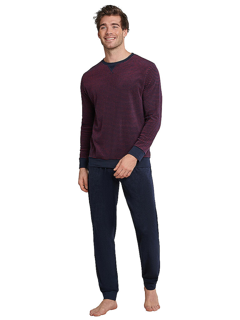 SCHIESSER | Frottee Pyjama | blau