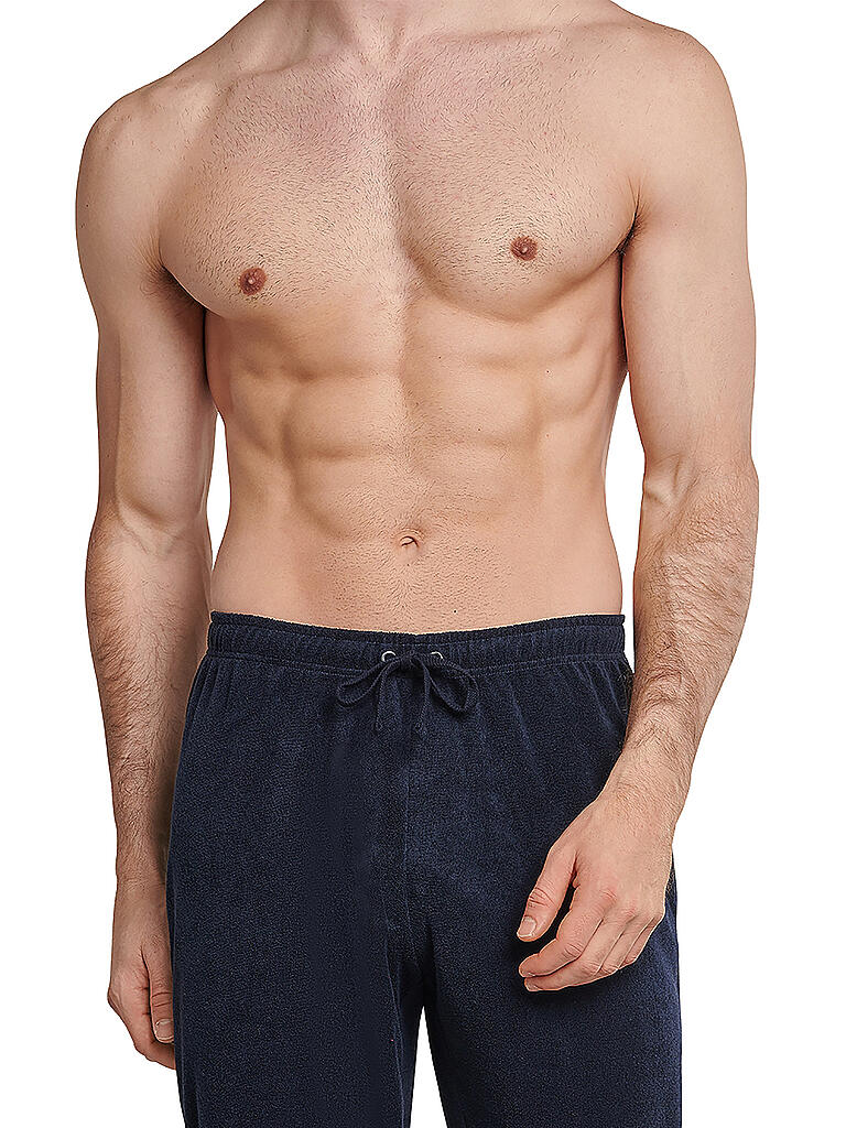 SCHIESSER | Frottee Pyjama | blau