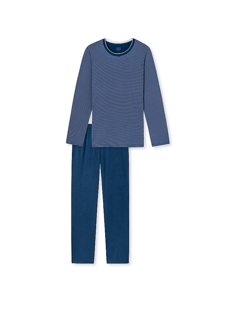 SCHIESSER | Herren Pyjama  | blau