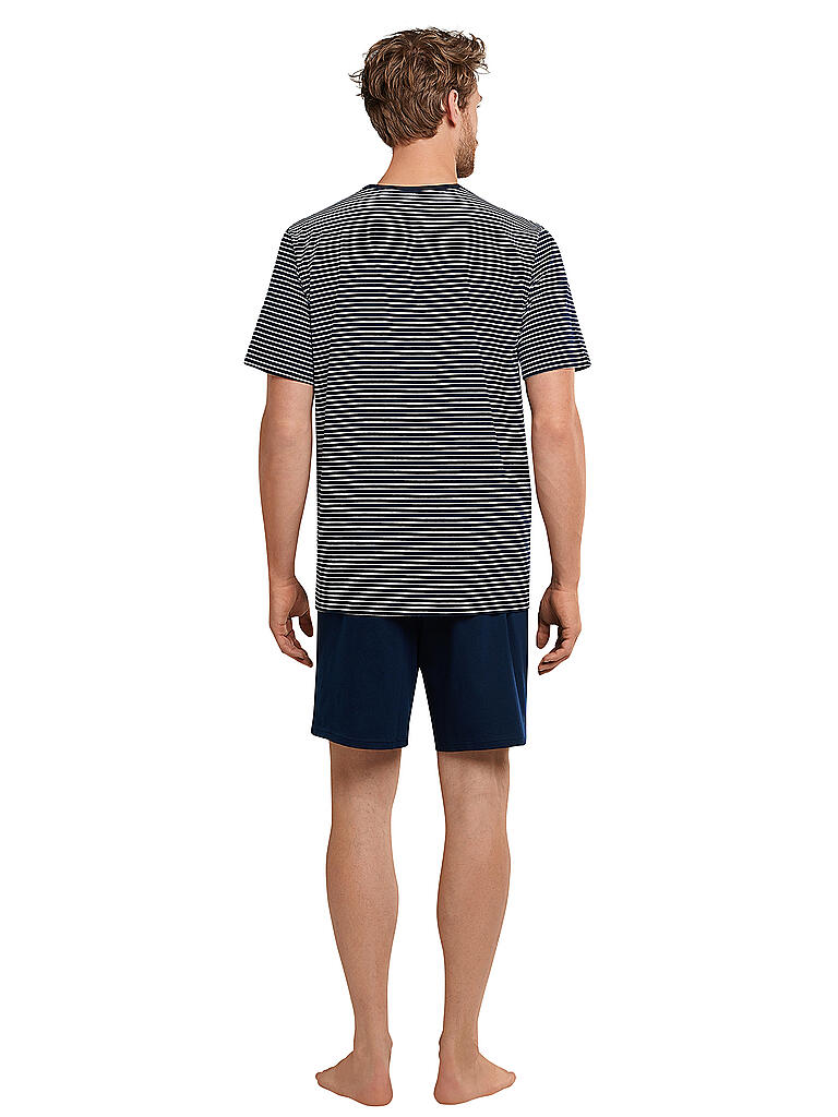 SCHIESSER | Herren Pyjama  | blau