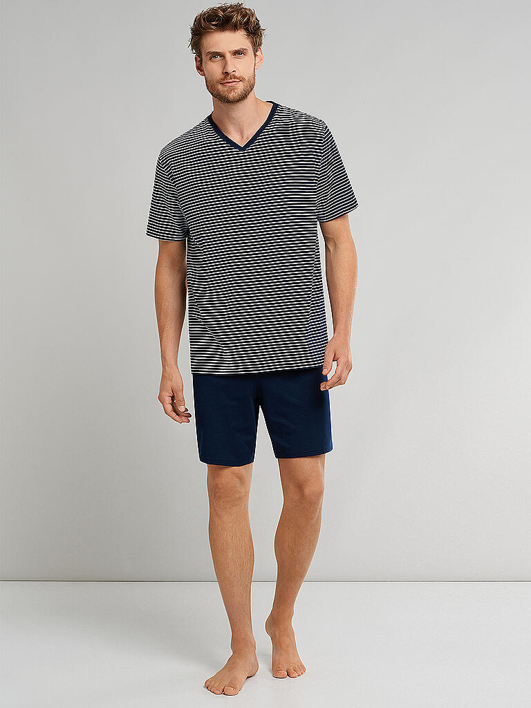 SCHIESSER | Herren Pyjama  | blau