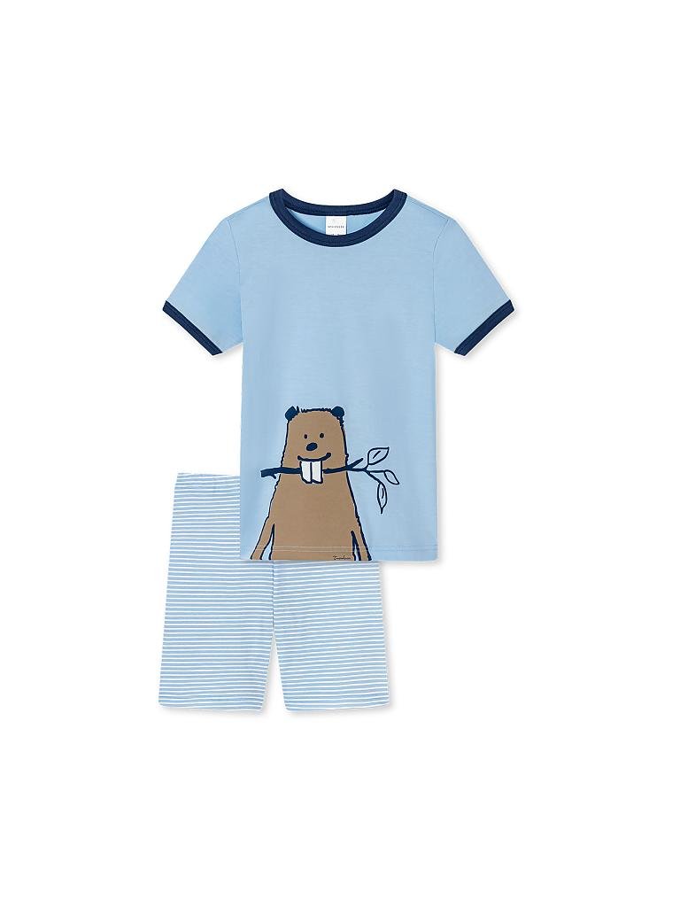 SCHIESSER | Jungen-Pyjama "Natural Love" | blau