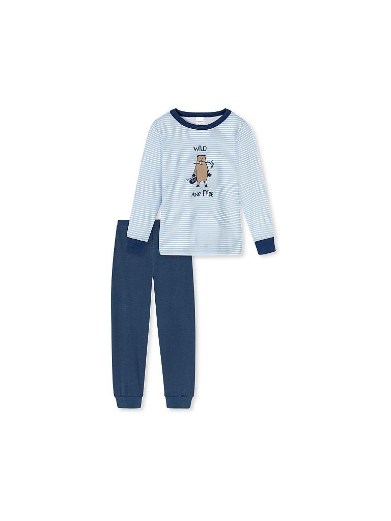 SCHIESSER | Jungen-Pyjama "Natural Love" | blau