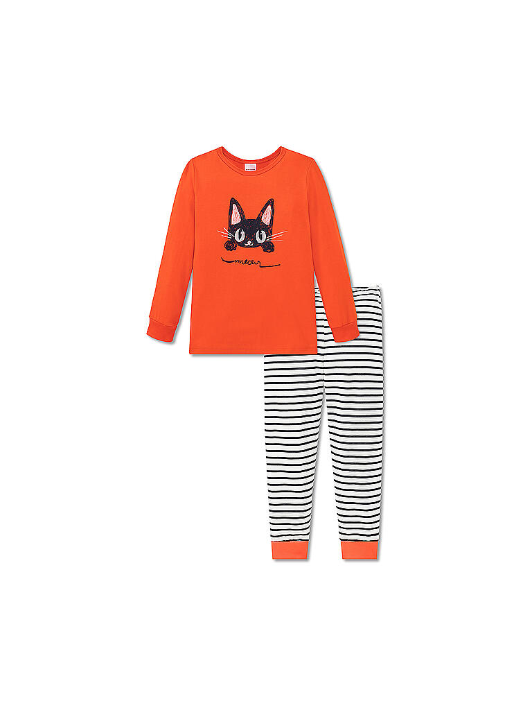 SCHIESSER | Mädchen Pyjama " Natural Love " | orange