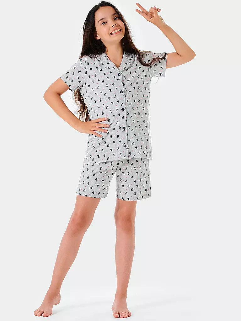 SCHIESSER | Mädchen Pyjama  | grau