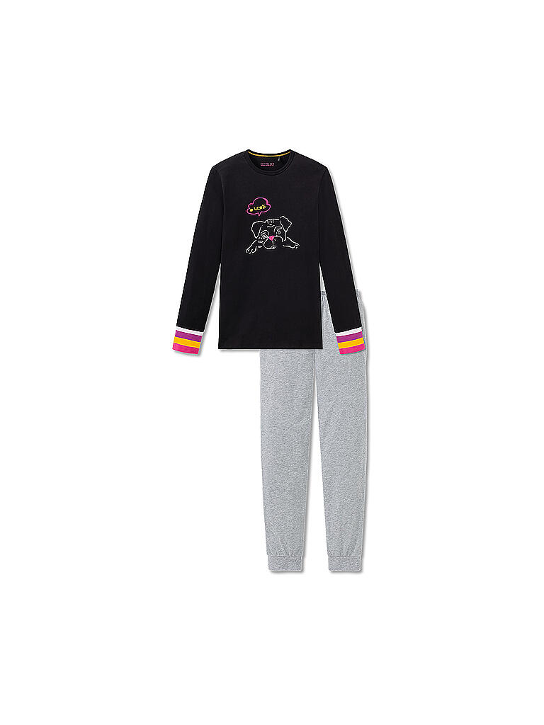 SCHIESSER | Mädchen Pyjama | schwarz