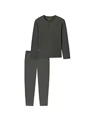 SCHIESSER | Pyjama  | dunkelgrün