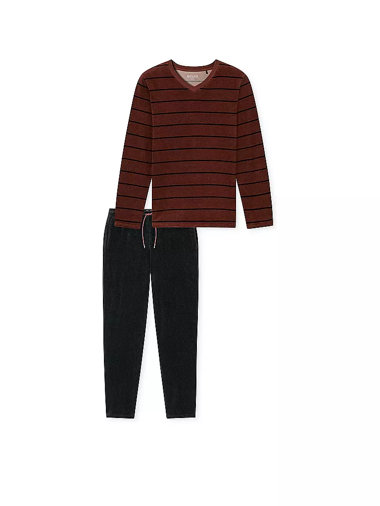 SCHIESSER | Pyjama  | dunkelrot