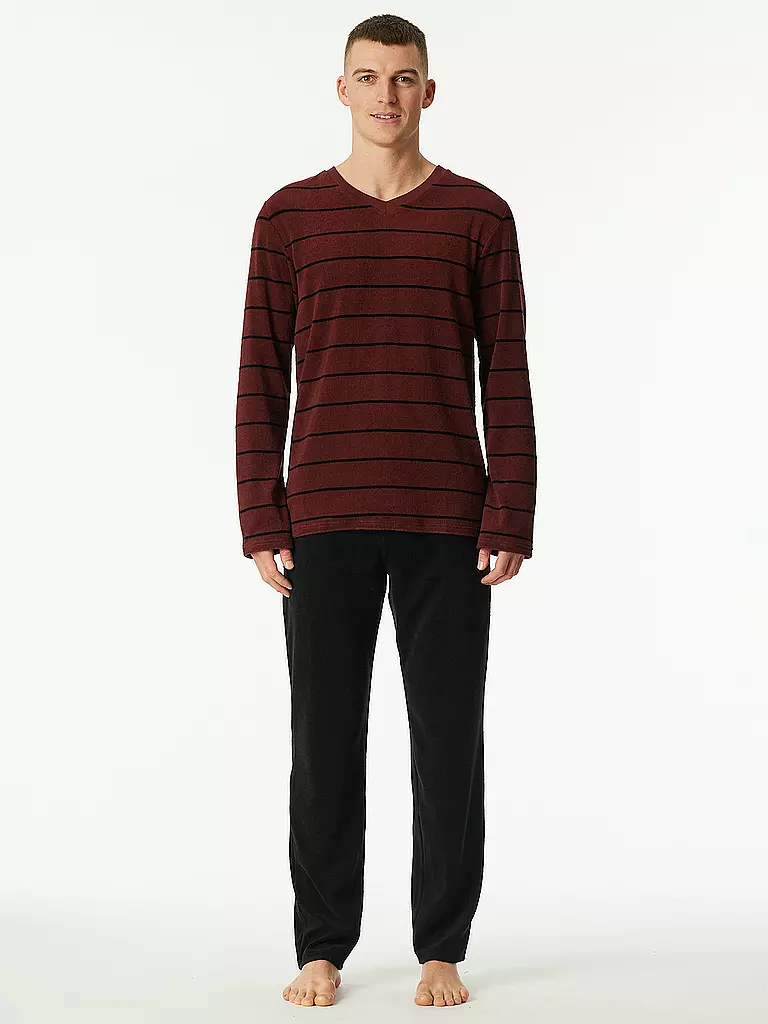 SCHIESSER | Pyjama  | dunkelrot