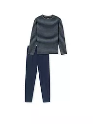 SCHIESSER | Pyjama anthrazit  | grau