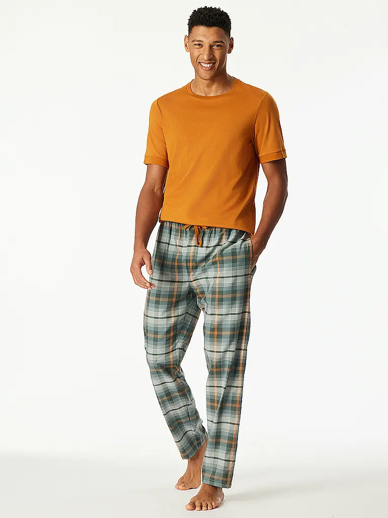 SCHIESSER | Pyjamahose  | dunkelgrün