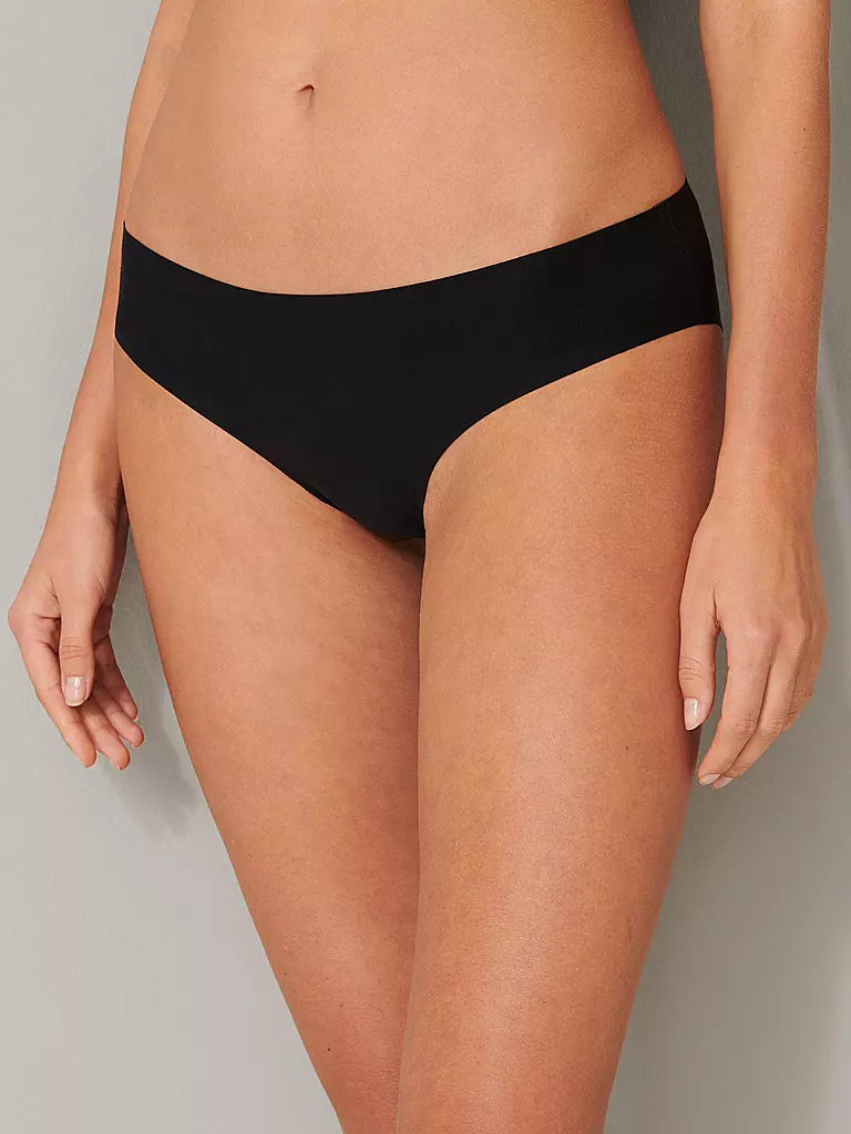 SCHIESSER | Slip INVISIBLE COTTON schwarz | beige