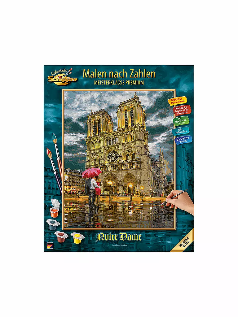 SCHIPPER | Malen nach Zahlen - Die Kathedrale Notre-Dame in Paris | keine Farbe
