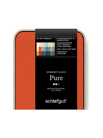 SCHLAFGUT | Jersey Spannleintuch PURE 180x200cm Red Mid XL