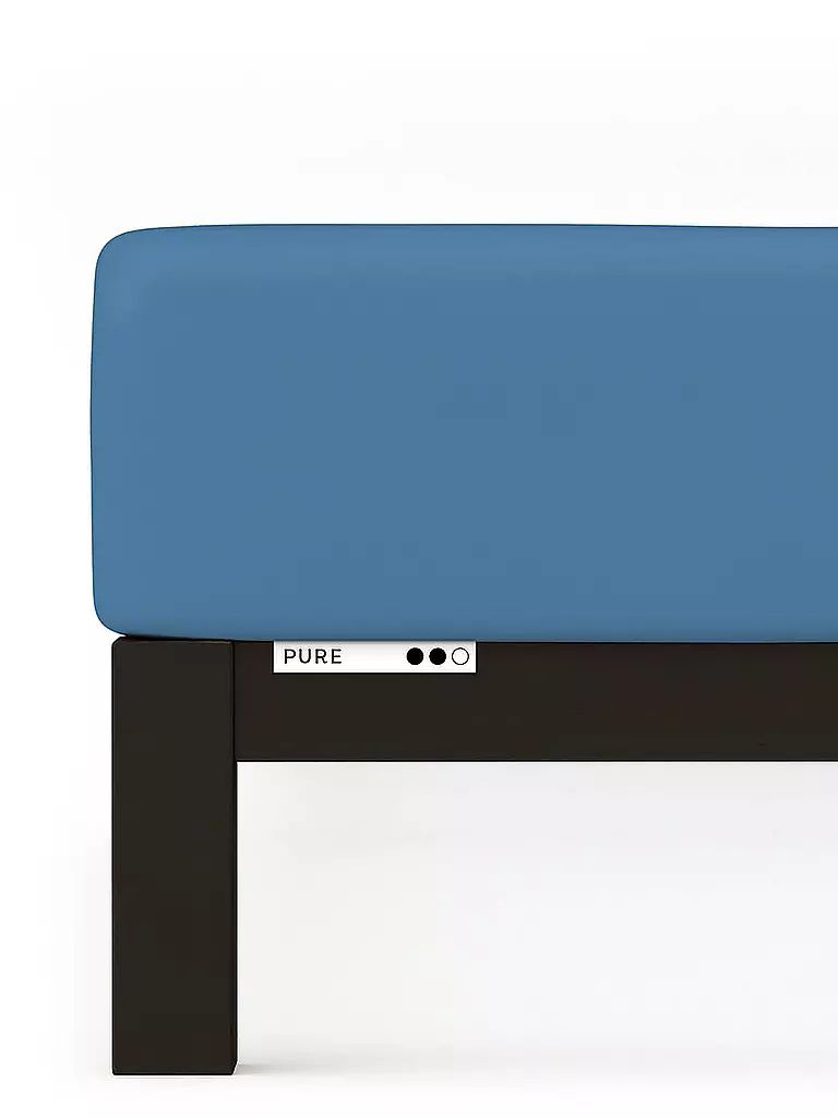 SCHLAFGUT | Jersey Spannleintuch PURE 120x200cm Blue Mid M | blau