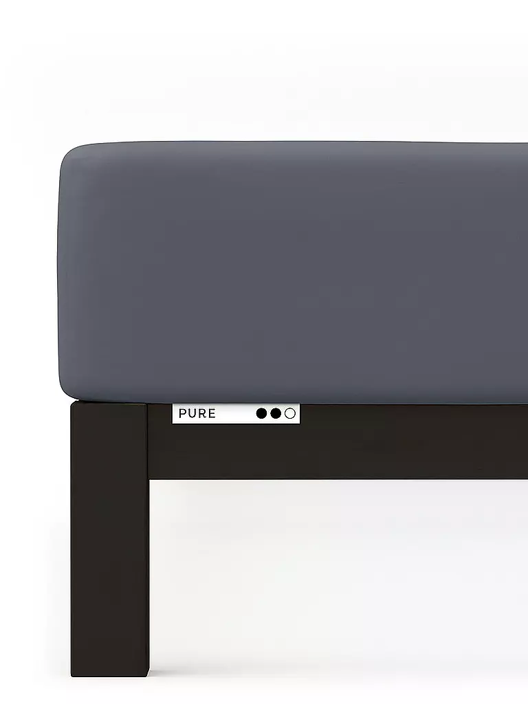 SCHLAFGUT | Jersey Spannleintuch PURE 120x200cm Grey Deep N | mint