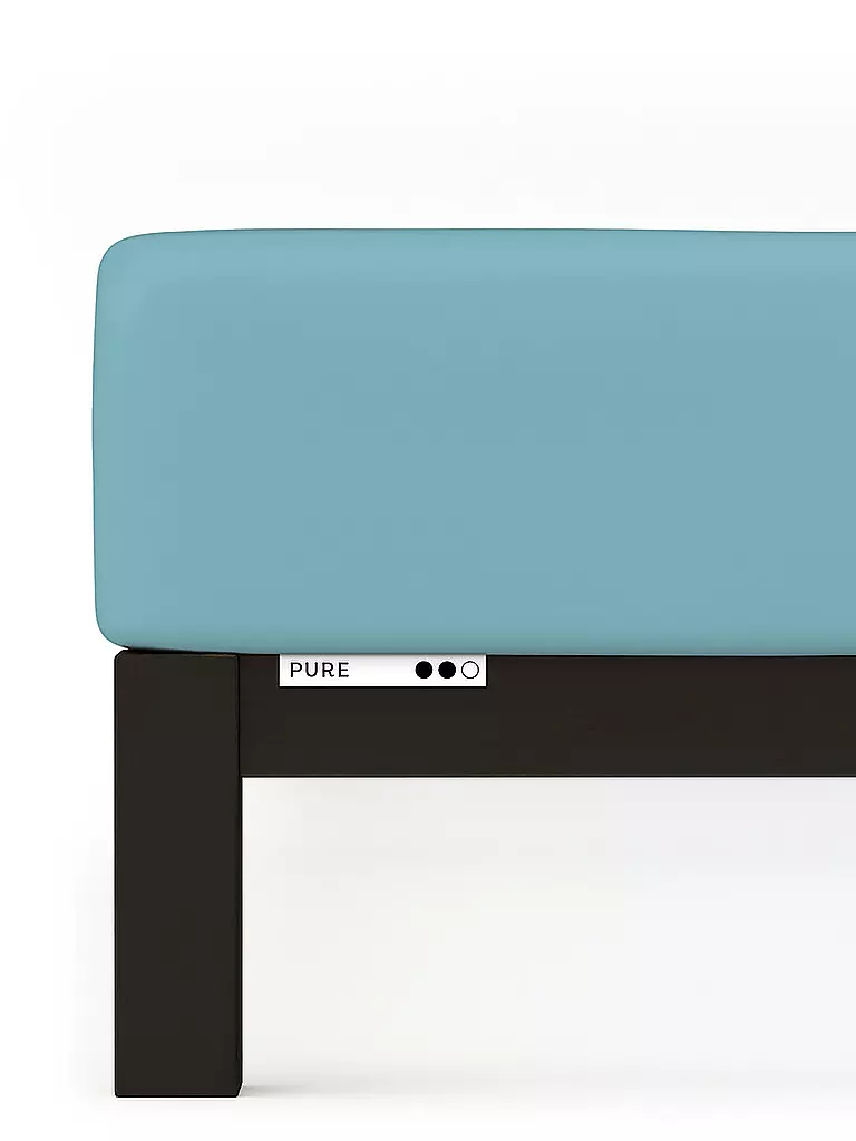 SCHLAFGUT | Jersey Spannleintuch PURE 120x200cm Petrol Mid M | grau