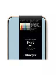 SCHLAFGUT | Jersey Spannleintuch PURE 90x200cm Grey Deep S  | hellblau