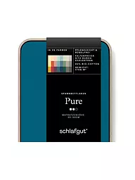 SCHLAFGUT | Jersey Spannleintuch PURE 90x200cm Grey Deep S  | petrol