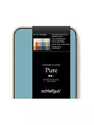 SCHLAFGUT | Jersey Spannleintuch PURE 90x200cm Grey Deep S  | mint