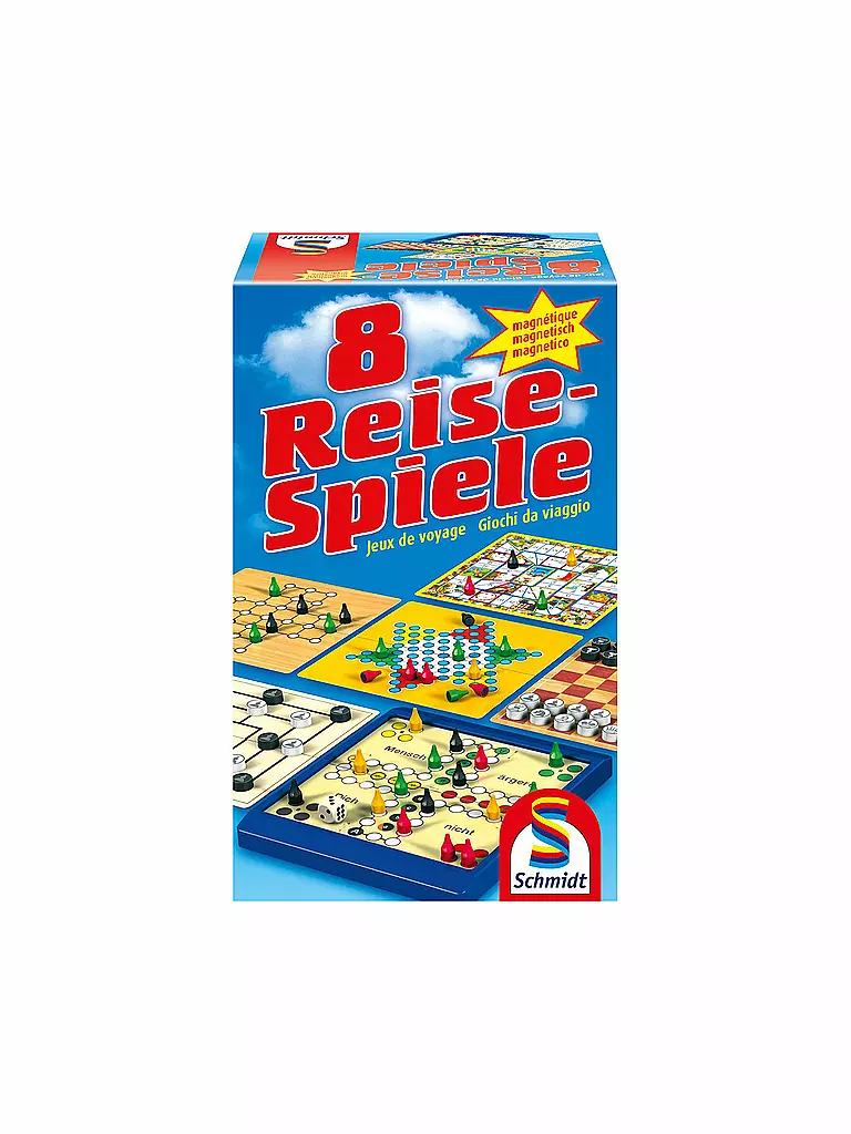 SCHMIDT-SPIELE | 8 Reise-Spiele magnetisch  | keine Farbe