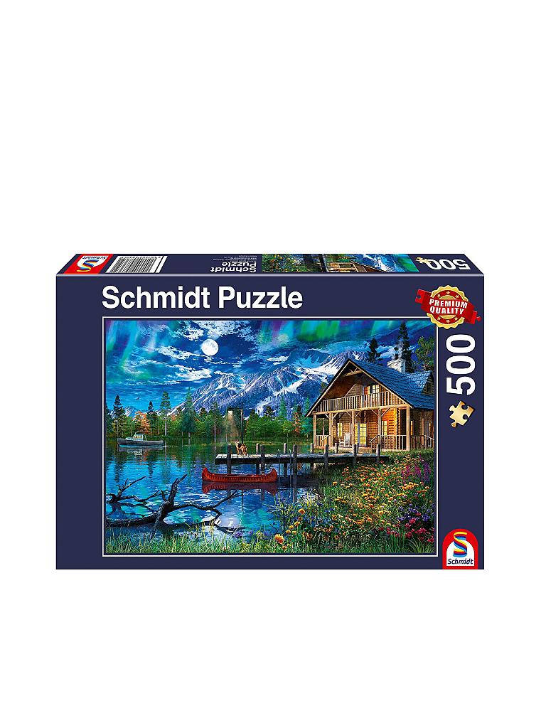 SCHMIDT-SPIELE | Puzzle - Bergsee im Mondlicht (500 Teile) | keine Farbe