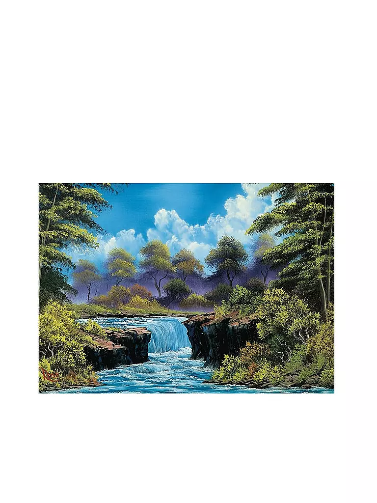 SCHMIDT-SPIELE | Puzzle - Bob Ross: Wasserfall auf der Lichtung 1000 Teile | keine Farbe