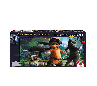 SCHMIDT-SPIELE Puzzle - Der gestiefelte Kater - Bereit für ein Gefecht 200 Teile