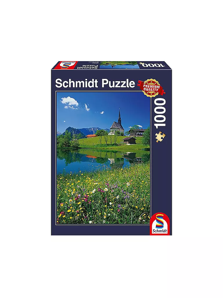 SCHMIDT-SPIELE | Puzzle - Inzell, Einsiedlhof und Kirche St. Nikolaus 1000 Teile | keine Farbe
