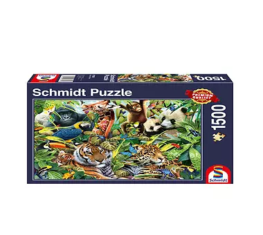SCHMIDT-SPIELE Puzzle - Kunterbunte Tierwelt 1500 Teile