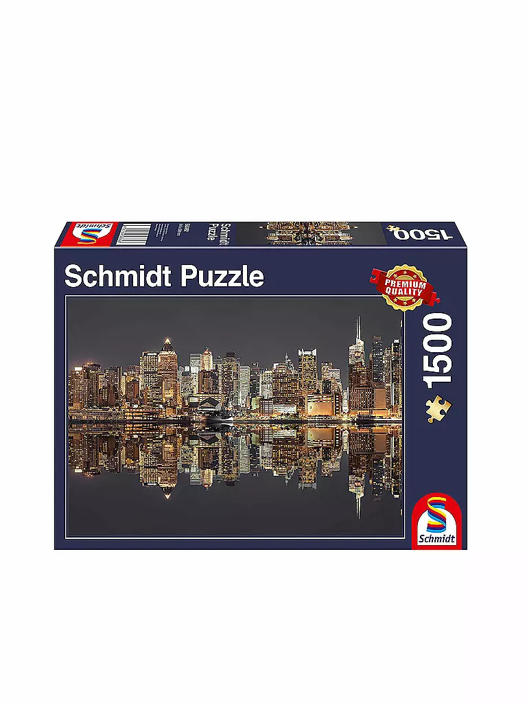 SCHMIDT-SPIELE | Puzzle - New York Skyline bei Nacht (1500 Teile) | keine Farbe