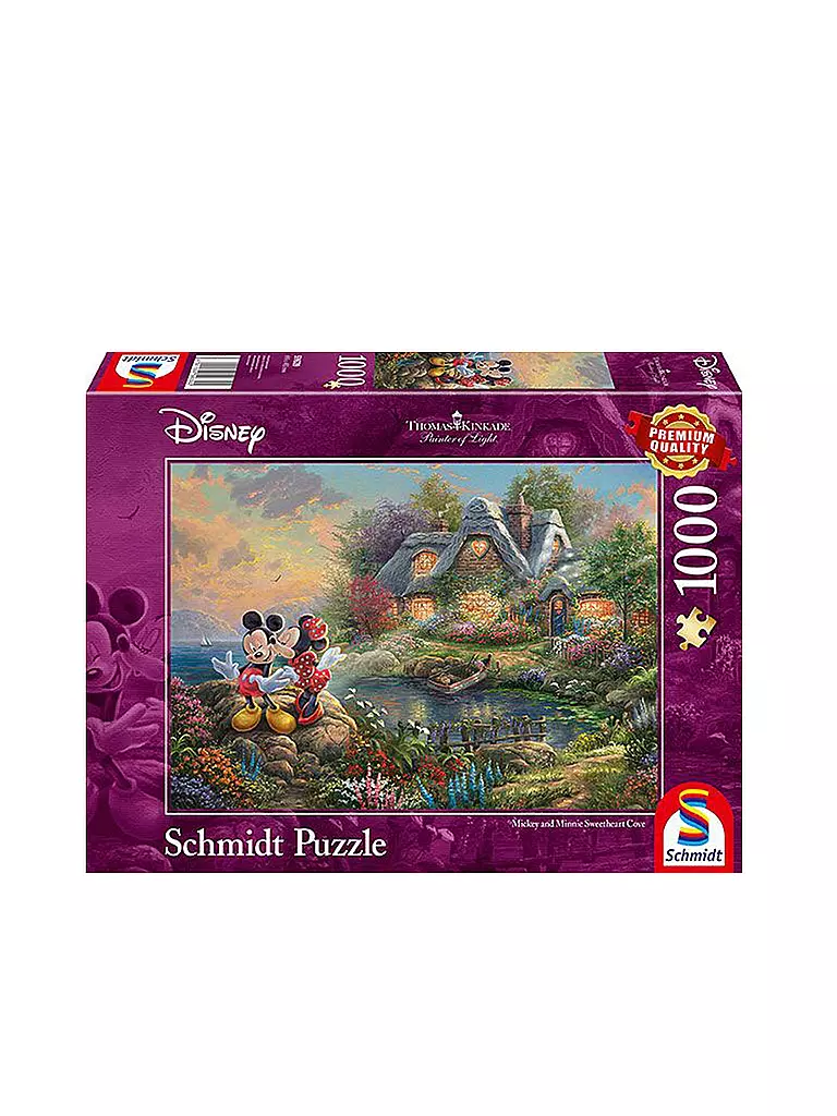 SCHMIDT-SPIELE | Puzzle - Thomas Kinkade: Painter of Light - Disney, Sweethearts Mickey & Minnie 1000 Teile | keine Farbe