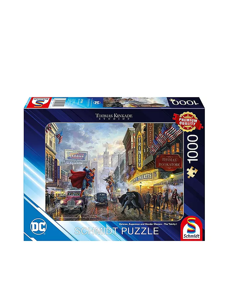 SCHMIDT-SPIELE | Puzzle - Thomas Kinkade Studios: Batman, Superman and Wonder Woman – The Trinity 1000 Teile | keine Farbe
