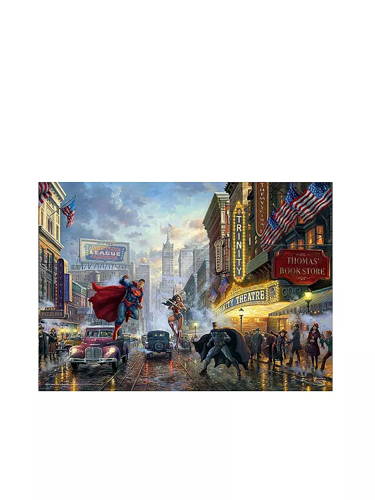 SCHMIDT-SPIELE | Puzzle - Thomas Kinkade Studios: Batman, Superman and Wonder Woman – The Trinity 1000 Teile | keine Farbe