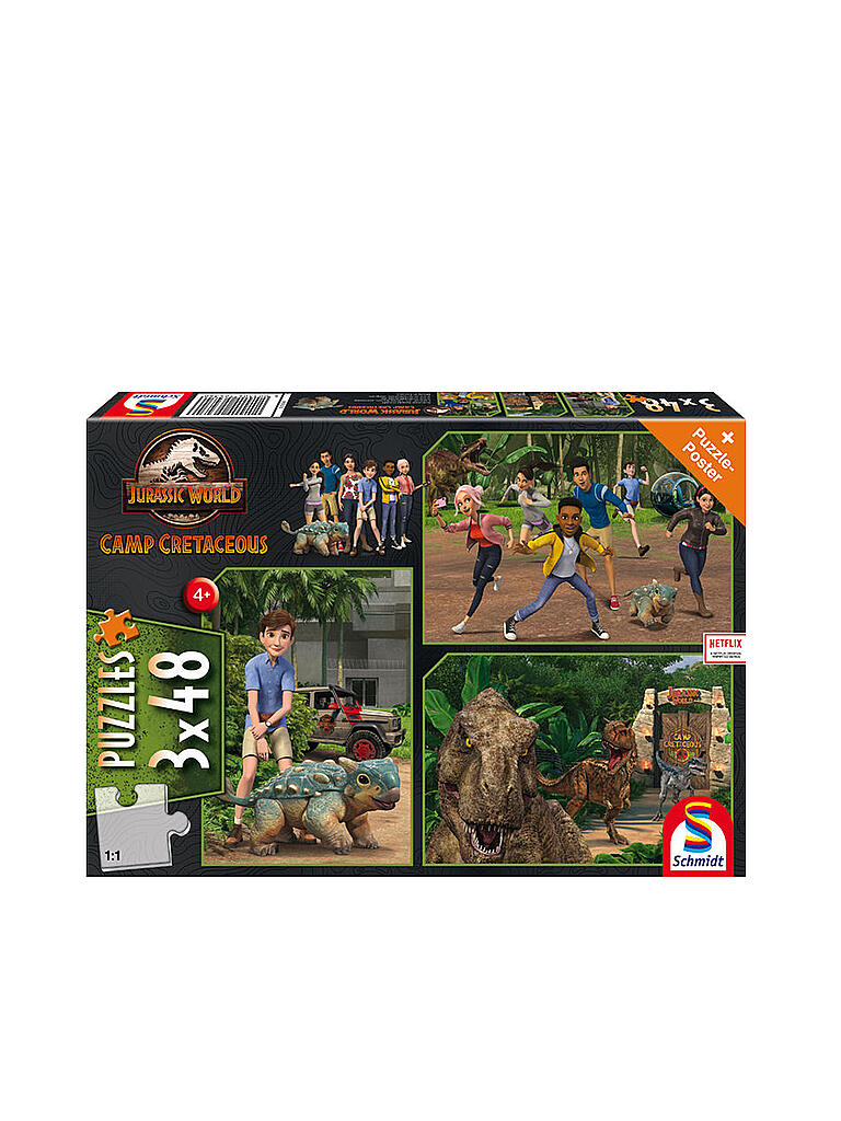 Schmidt Spiele Dino Puzzle - 3x48 Teile Für Kinder Ab 4 Jahren