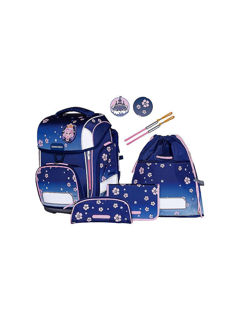 SCHNEIDERS Schultaschen Set Ergolite 9tlg Blue Bloom