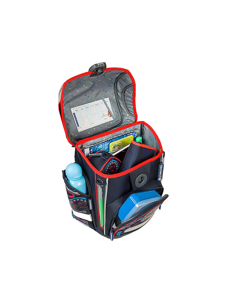 SCHNEIDERS | Schultasche Set 6-tlg Ergolite Car Race | dunkelblau