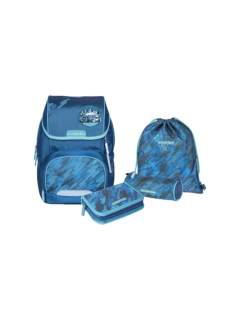 SCHNEIDERS | Schultaschen Set Ergojet 6tlg Camo Blue | petrol