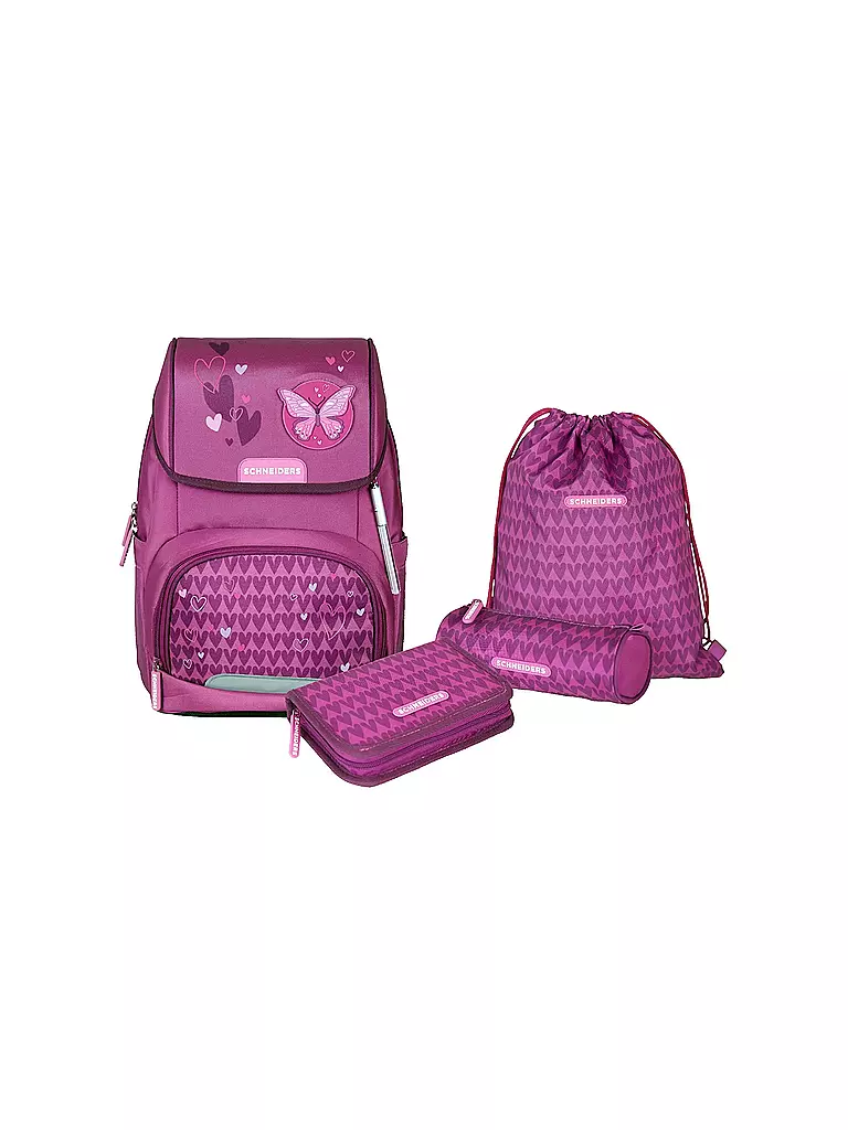 SCHNEIDERS | Schultaschen Set Ergojet 6tlg Purple Hearts | lila