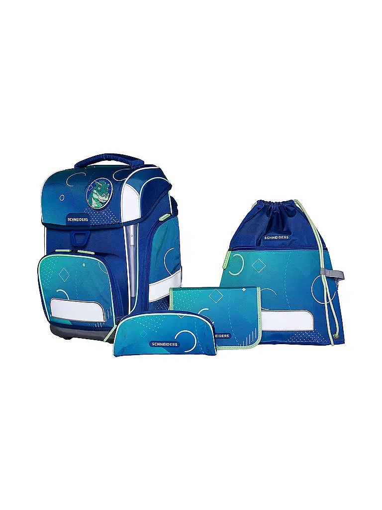 SCHNEIDERS | Schultaschen Set Ergolite 9tlg Anna Maria Damm Geo Motion | Blau