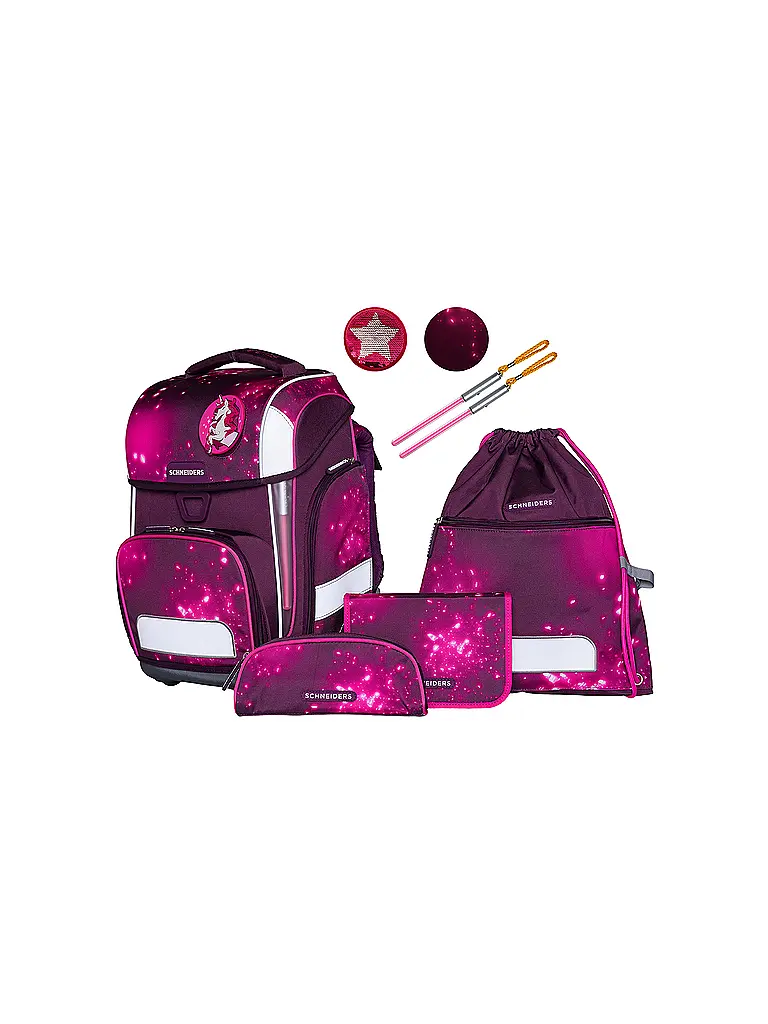 SCHNEIDERS | Schultaschen Set Ergolite 9tlg Berry Cosmos  | Beere