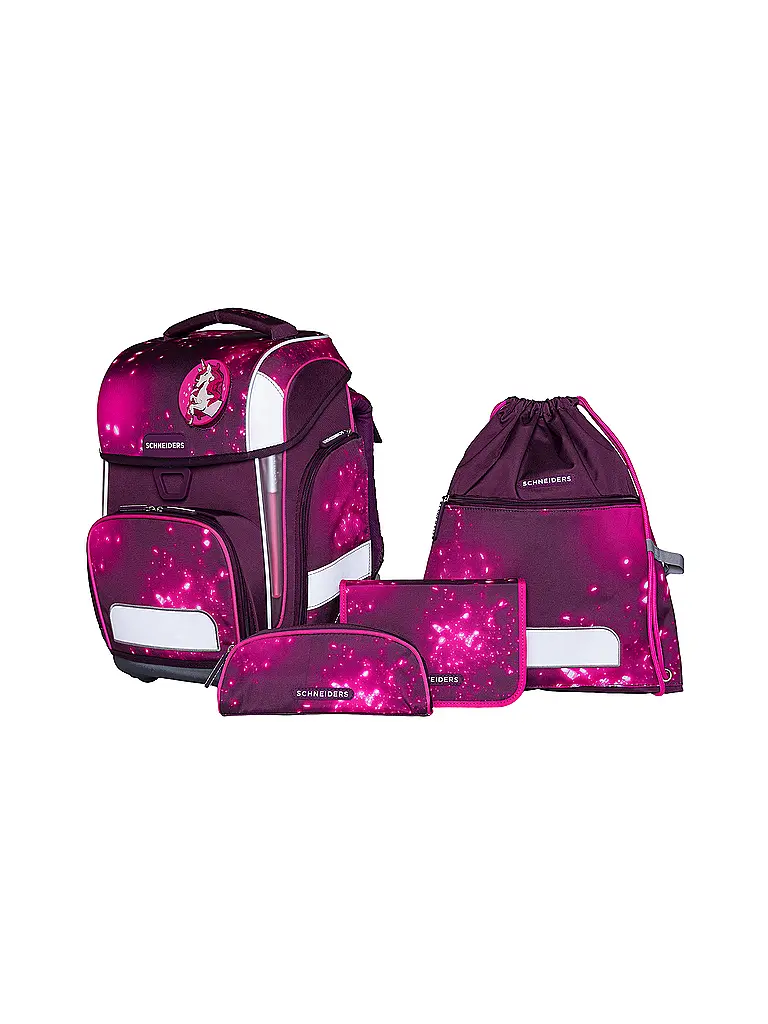 SCHNEIDERS | Schultaschen Set Ergolite 9tlg Berry Cosmos  | Beere