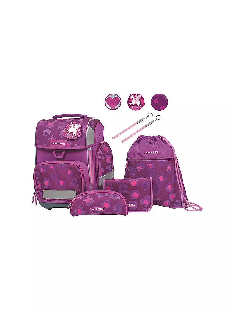 SCHNEIDERS | Schultaschen Set Ergolite 9tlg Berry Paw  | bunt