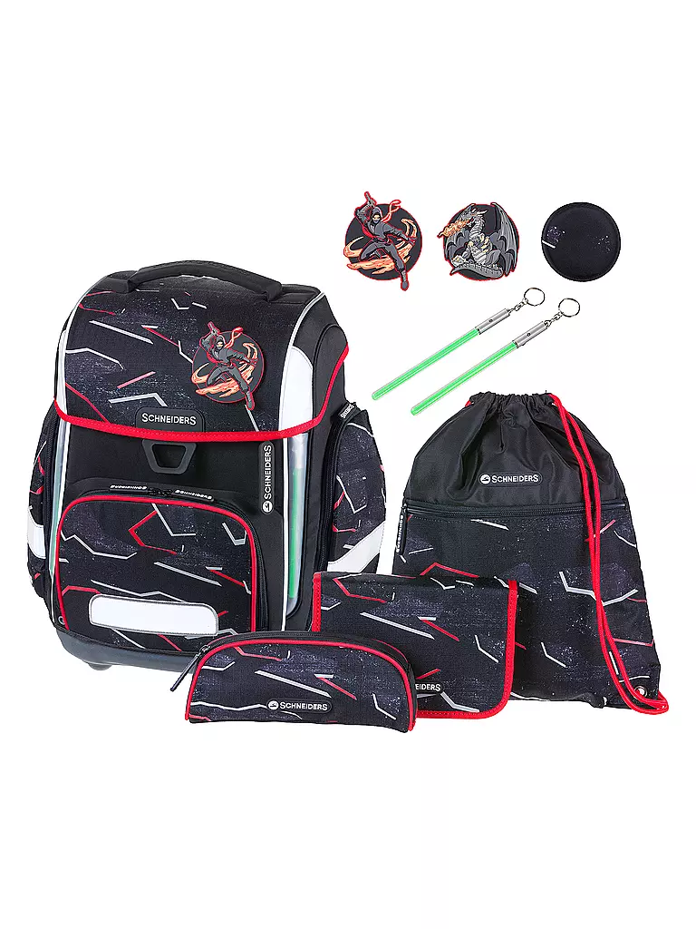 SCHNEIDERS | Schultaschen Set Ergolite 9tlg Dragon Hero | schwarz