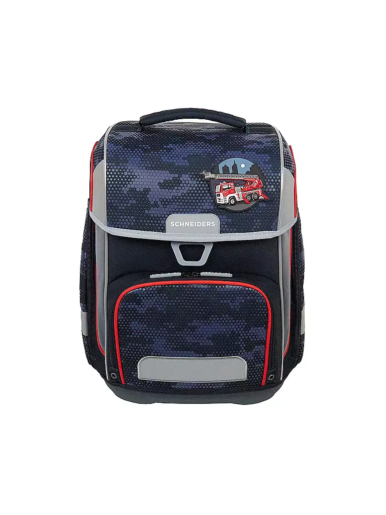 Schneiders 78398-072 - Zaino Ergolite Level One, Set Da 9 Pezzi Con Cartella, Astuccio, Porta Penne, Borsa Da Ginnastica, 3 Motivi In Patch E 2 Bastoncini Luminosi