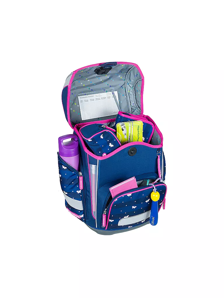 SCHNEIDERS | Schultaschen Set Ergolite 9tlg Lucky Girl | dunkelblau