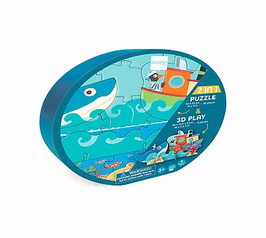 SCRATCH 2in1 Spielpuzzle 3D Ozean 30 Teile