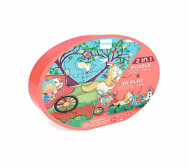 SCRATCH 2in1 Spielpuzzle 3D Prinzessin 32 Teile