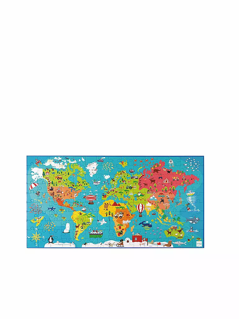 SCRATCH | Puzzle XXL Weltkarte 150 Teile | keine Farbe