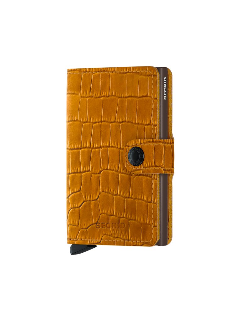 Miniwallet Cleo Kreditkartenetui RFID Leder 65 cm ochre-brown